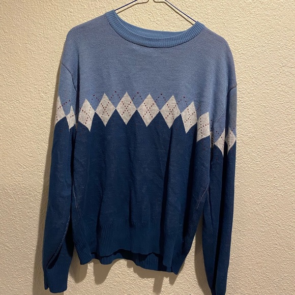 Vintage 1970’s Justin Blake Diamond Sweater Small/Medium - Picture 1 of 2